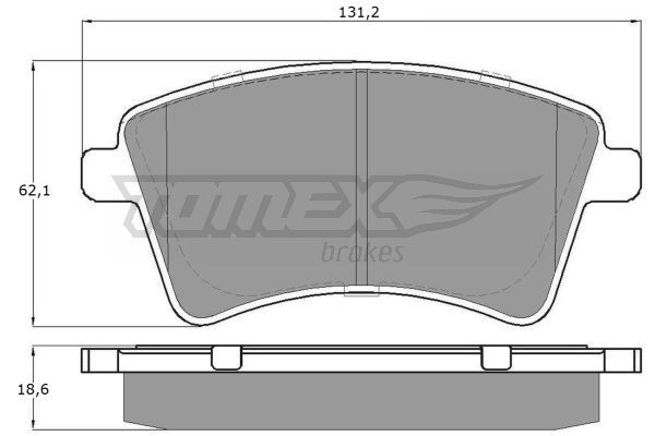 TOMEX BRAKES Piduriklotsi komplekt,ketaspidur TX 15-84